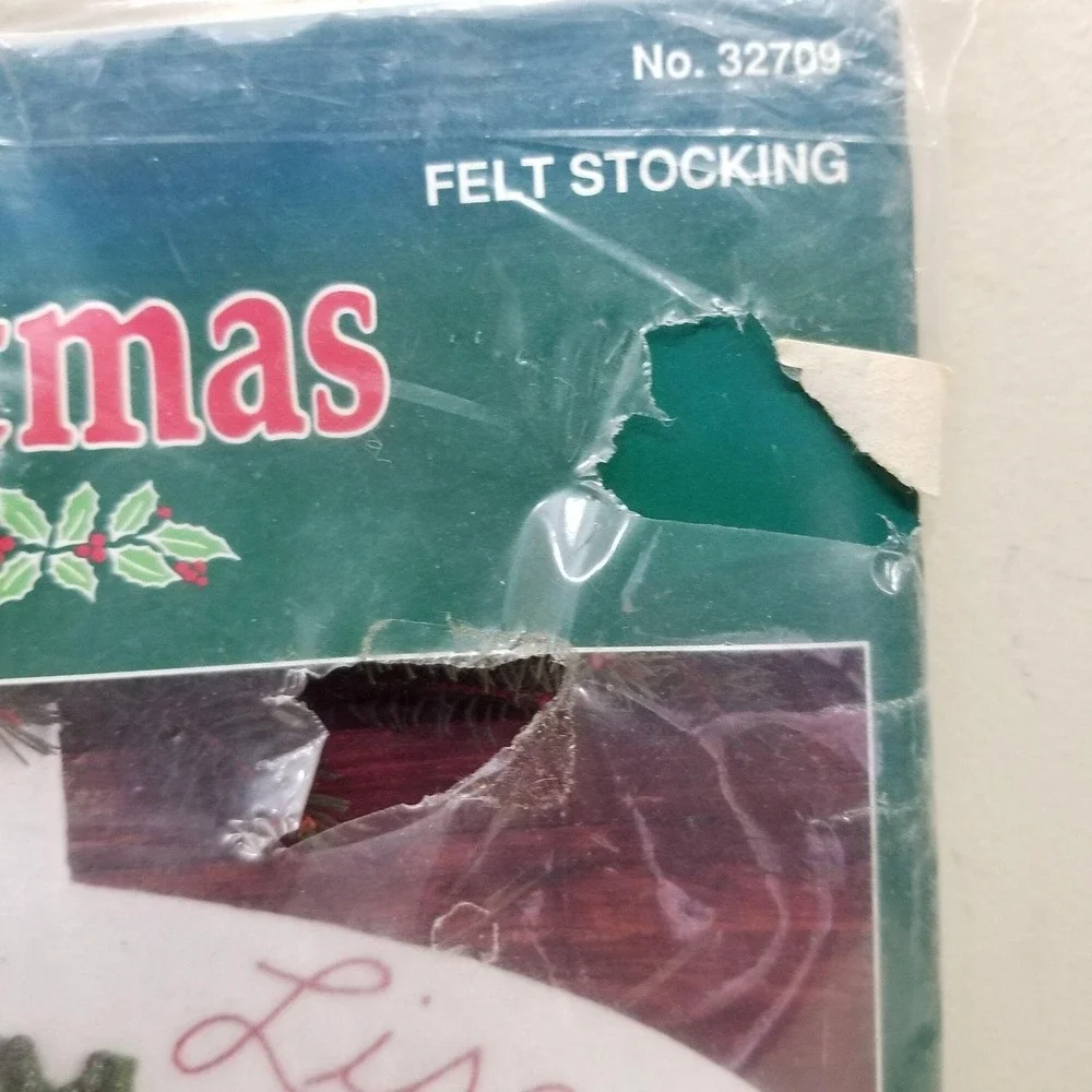 Bucilla Gallery of‎ Stitches Felt Stocking SANTA ANIMALS 32709 Kit Christmas
